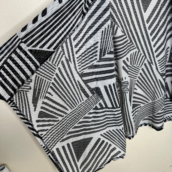 PerSeption Concept Black White Geo Open Cardigan Large - Picture 3 of 8
